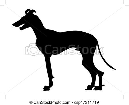450x366 Silhouette Of Greyhound.