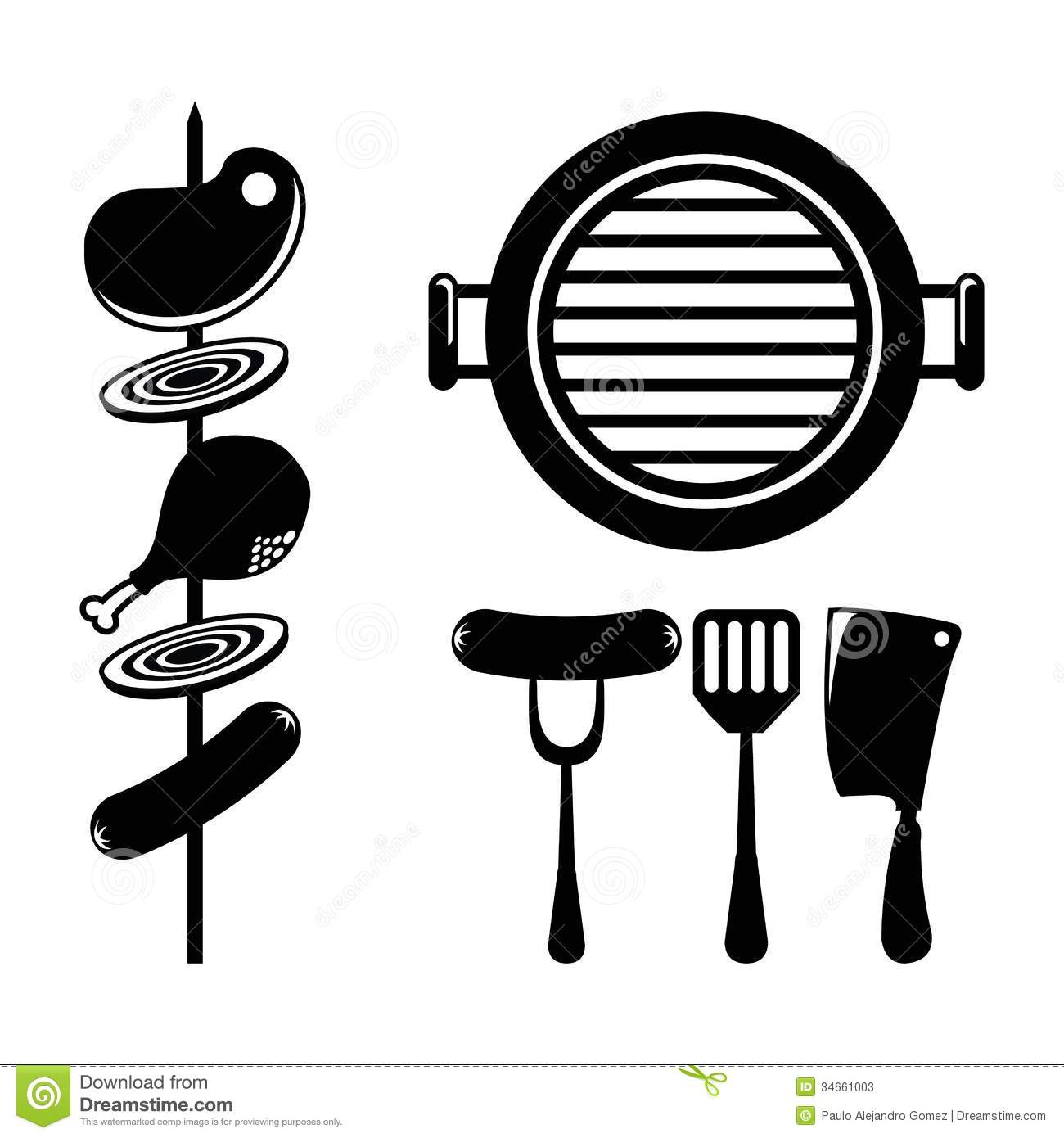 1300x1390 Bbq Vector Group With Items