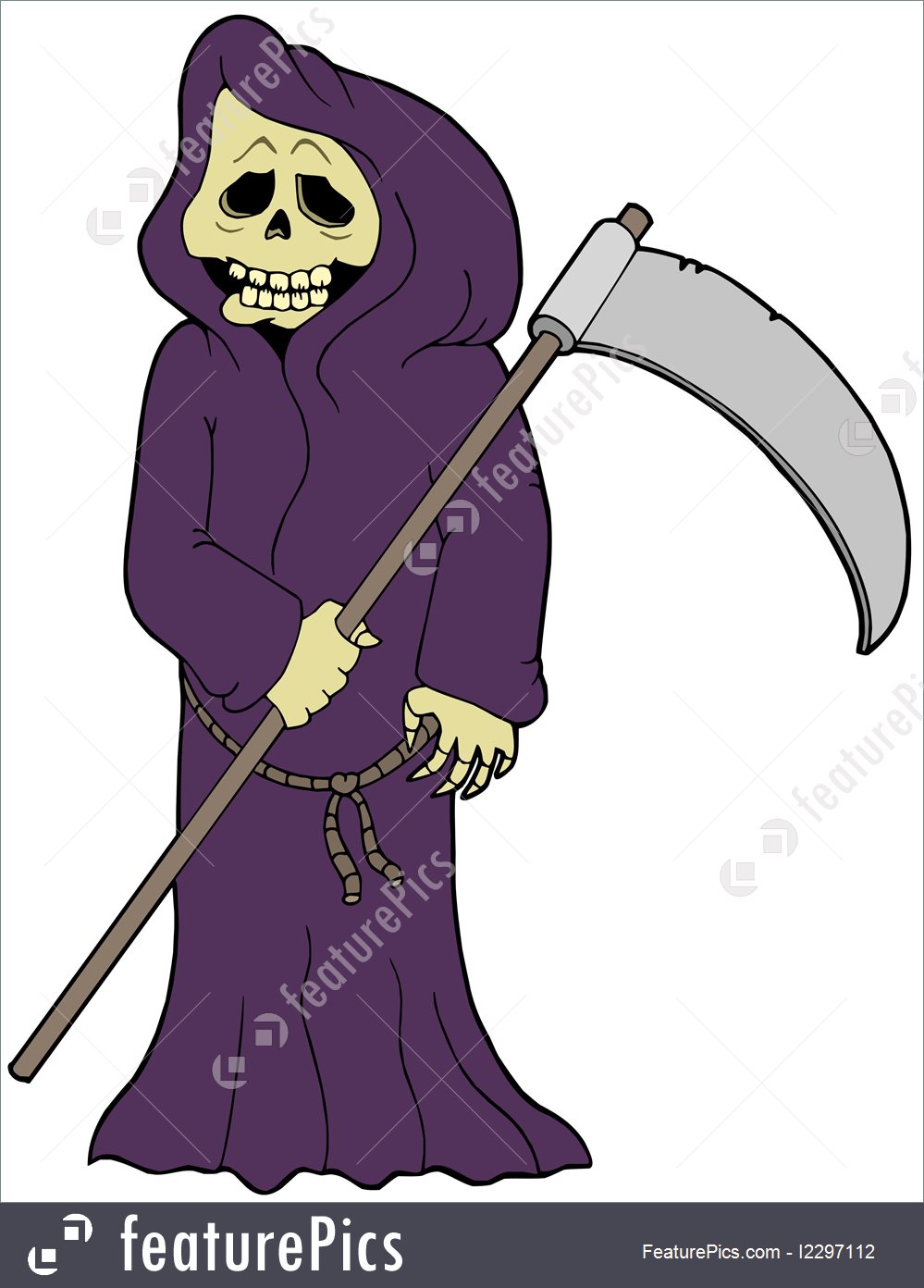 999x1392 Cartoon Grim Reaper Illustration