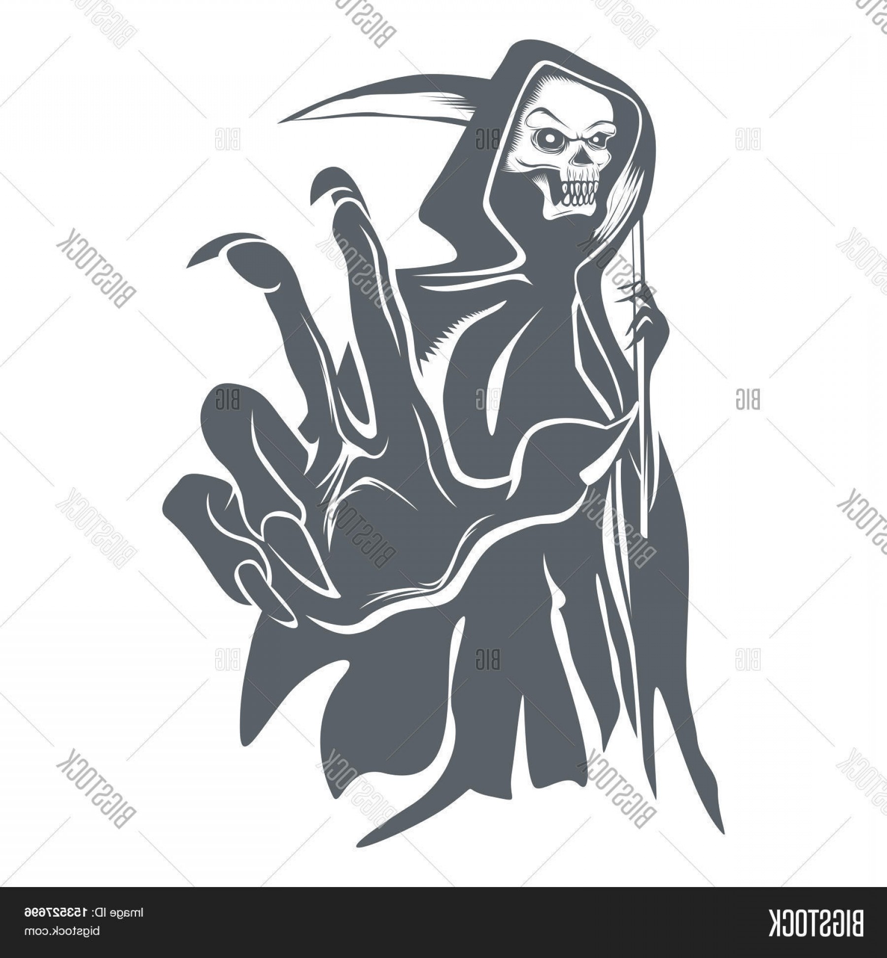 1800x1944 Stock Photo Grim Reaper Vector Halloween Creepy Dead Ghost