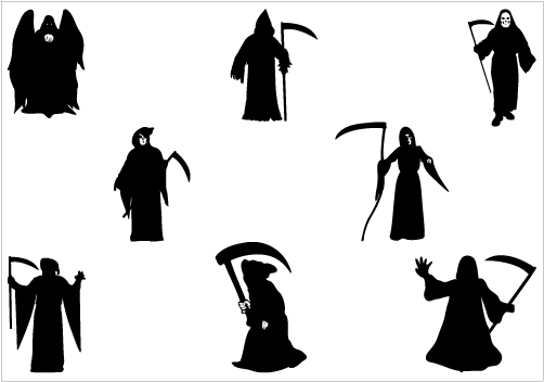 502x352 Drawn Grim Reaper Vector