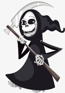 211x302 Cartoon Death, Grim Reaper, Sickle, Vector Png And Vector For Free