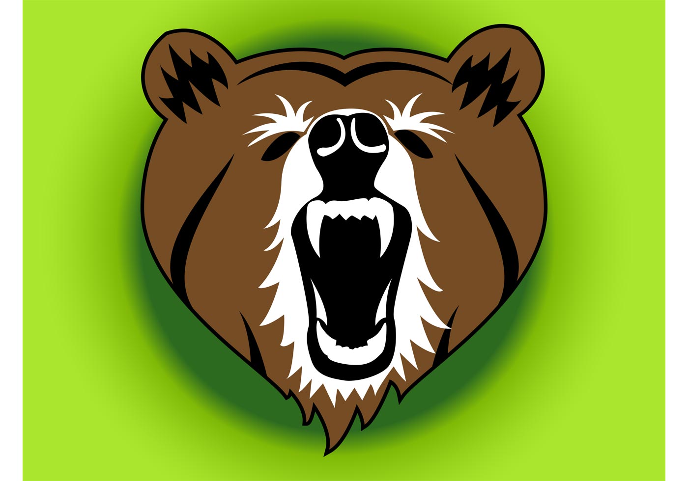 1400x980 Angry Bear Vector