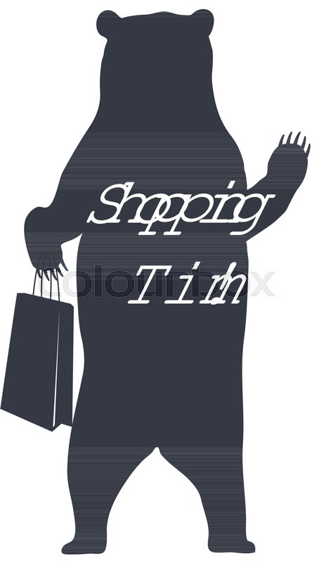 454x800 Hand Drawn Label Grizzly Bear Vector Illustration And Shopping