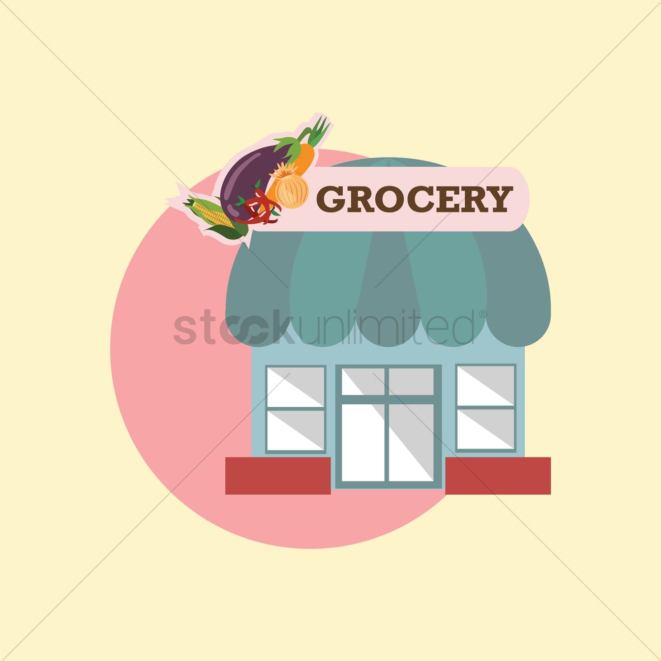 1300x1300 Grocery Vector Image