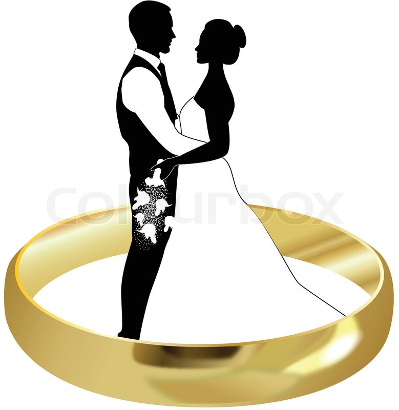 779x800 Ring Bride And Groom Stock Vector Colourbox
