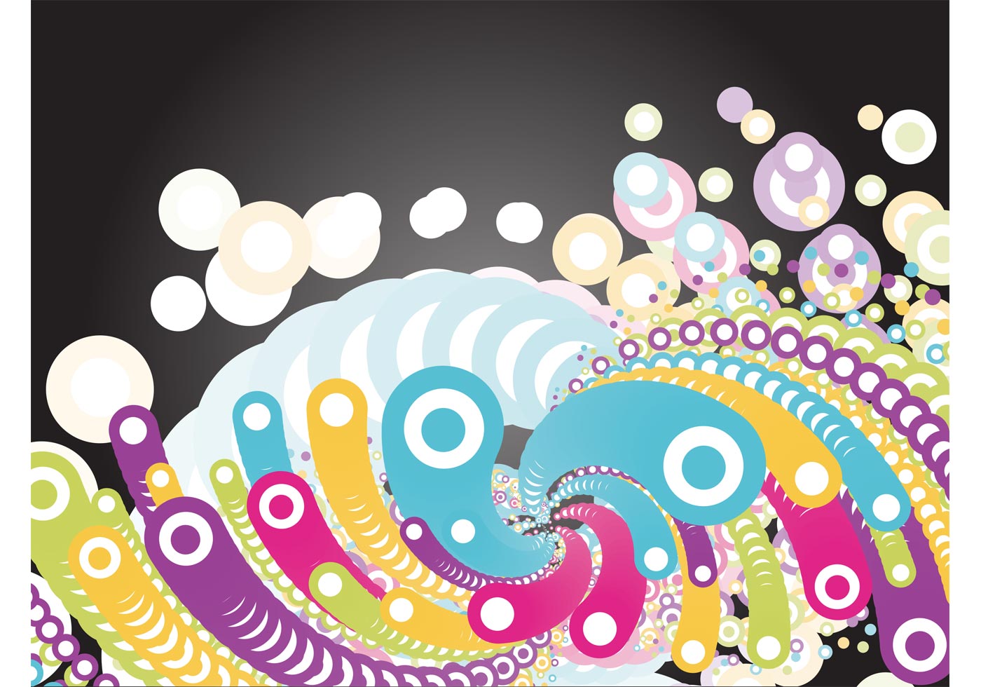 1400x980 Groovy Background Free Vector Art