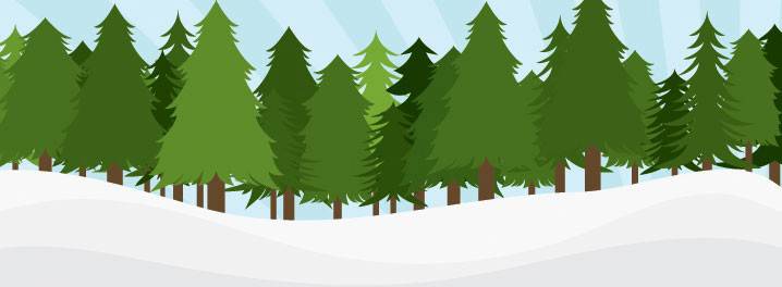 718x264 Snow Ground Pine Forest Nature Vector Free Vector Download