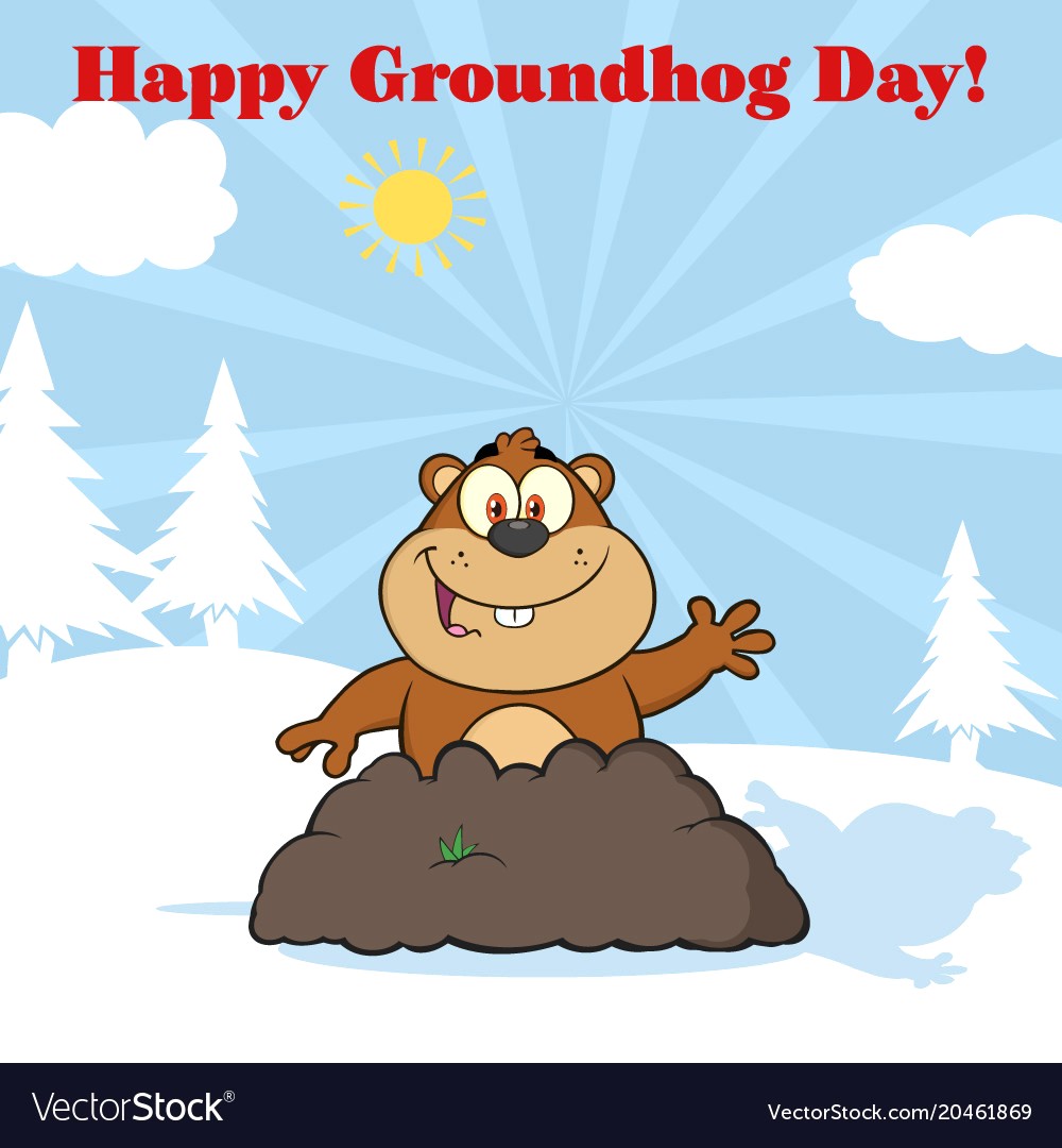 1000x1080 Happy Marmot Waving In Groundhog Day Vector 20461869 15 Clipart