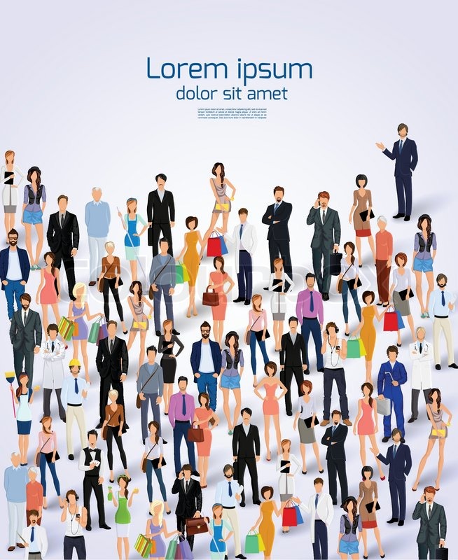 654x800 Group Of People Adult Professionals Poster Vector Illustration