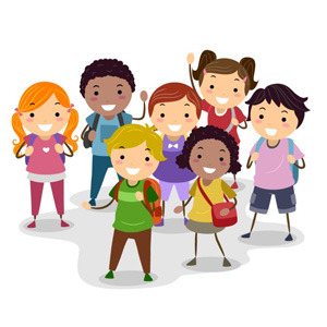 300x300 Schoolchildren Group Vector