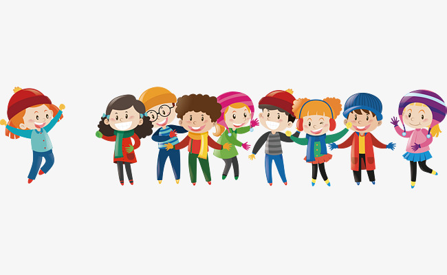 650x400 Vector Group Of Happy Children, Children Clipart, Student, Child