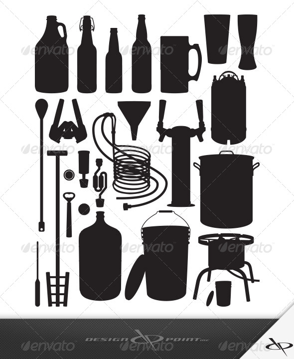 590x720 Home Brewing Equipment By Designpoint Graphicriver