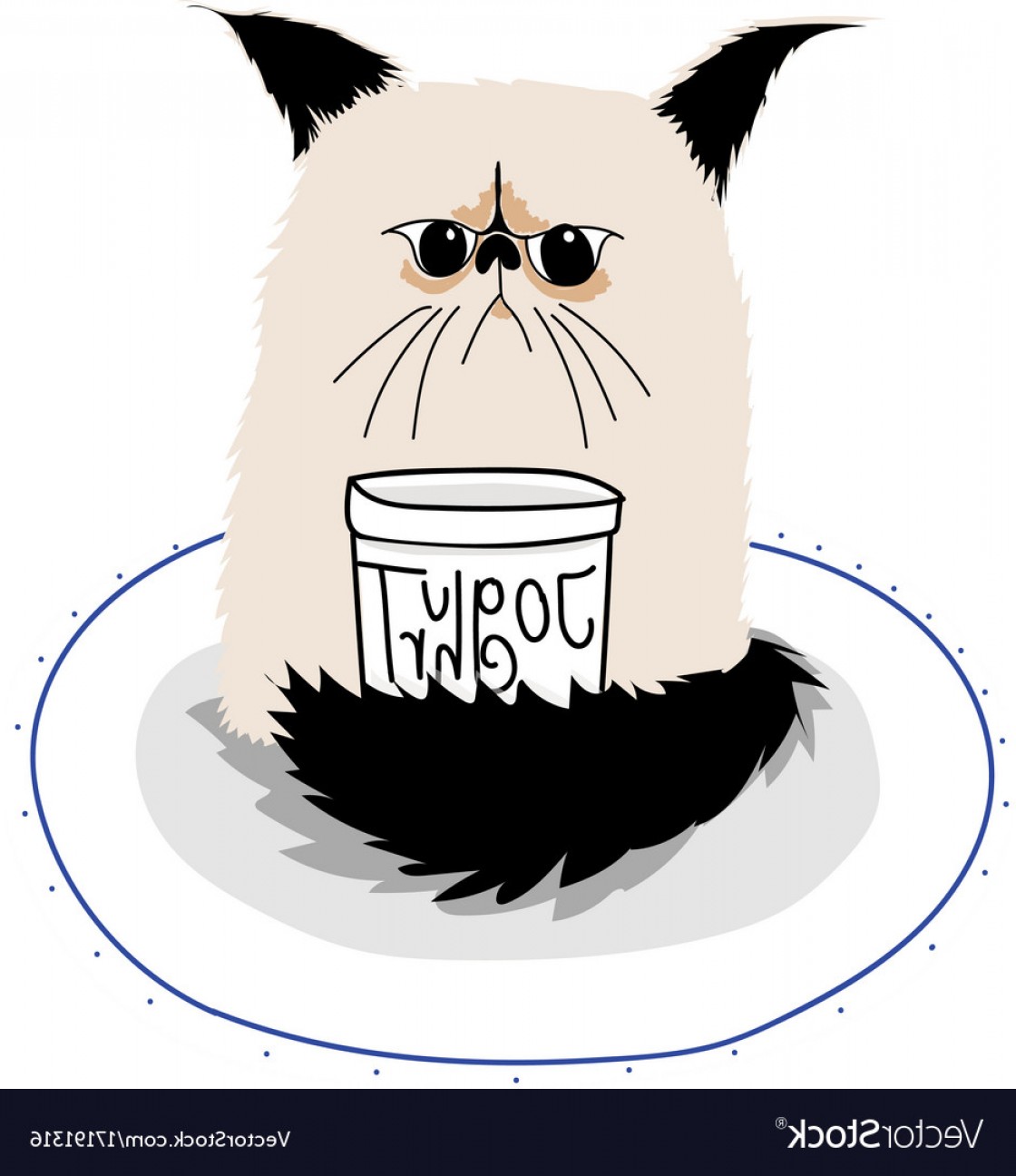 1120x1296 Grumpy Cat With Yoghurt Jar Vector Arenawp