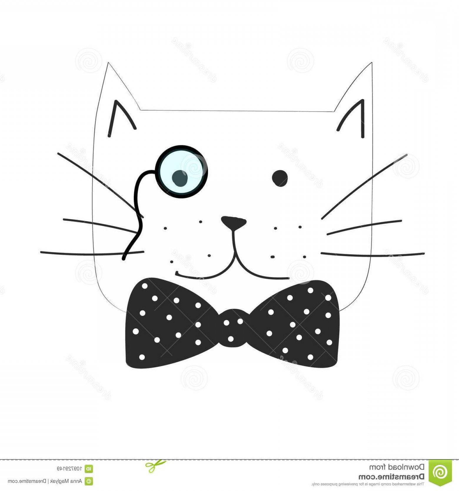 1560x1668 Vector Illustration Grumpy Cat Bow Tie Vector Illustration Grumpy