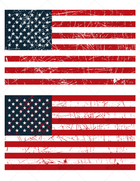 590x759 Grunge Us Flags By Secondfret Graphicriver