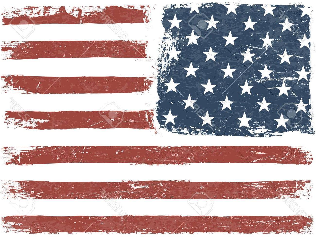 1300x975 Best American Flag Grunge Background Vector Template Horizontal