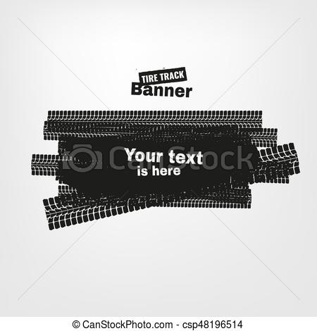 450x470 Grunge Tire Banners. Tire Tracks Print Texture. Horizontal Grunge