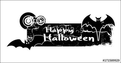 500x260 Halloween Bats Grunge Banner Vector Stock Image And Royalty Free