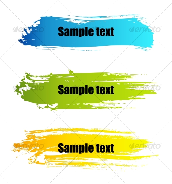 590x632 Color Paint Grunge Banners By Designer Things Graphicriver