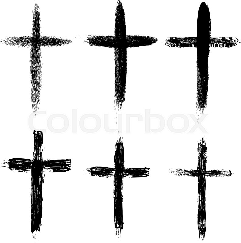 793x800 Set Of The Hand Drawn Grunge Crosses. Religious Symbols. Vector