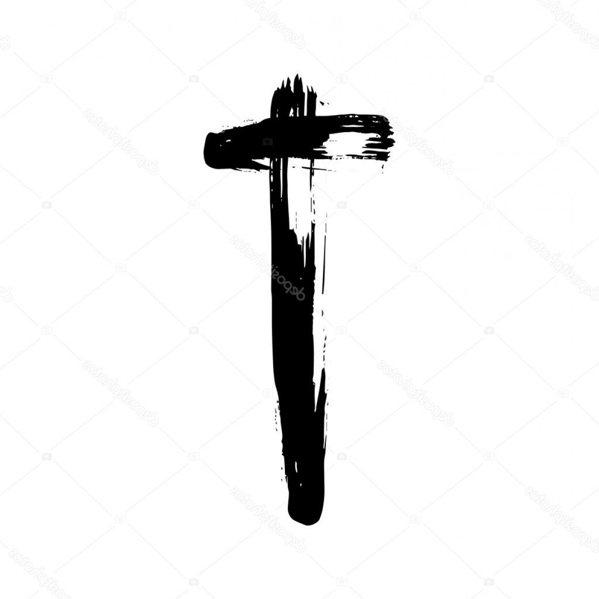 1228x1228 Stock Illustration Christian Cross Grunge Vector Religion