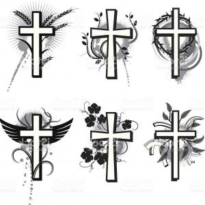 300x300 Grunge Cross Collection Black White Vector Icon Set Gm Lazttweet