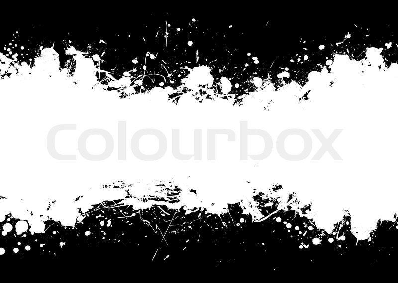 800x569 Black And White Ink Splat Background With Grunge Effect Stock