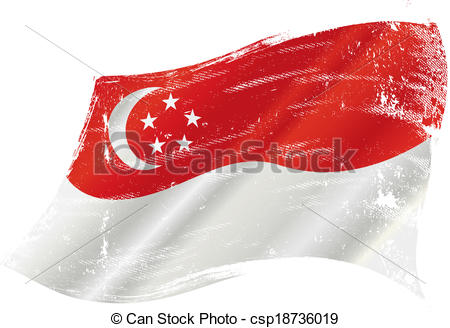 450x328 Singapore Grunge Flag. A Grunge Singaporean Flag For You.