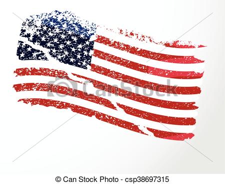 450x367 Usa American Grunge Flag. Usa American Flag In Grunge. Vector.
