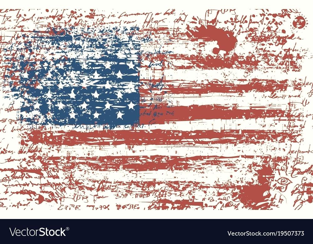 1000x780 Vintage American Flag Grunge Flag Vintage Flag Vector Image