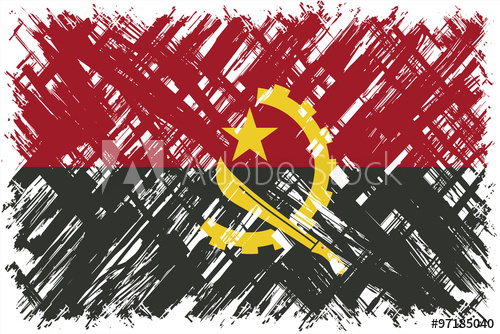 500x334 Angolan Grunge Flag. Vector Illustration.