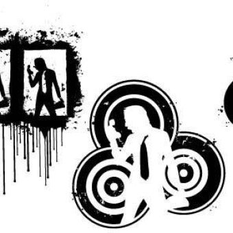 340x340 Free Grunge Border Frames Vector 123freevectors