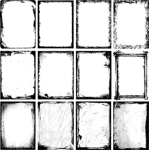 500x502 Ink Grunge Frames Vector Free Download