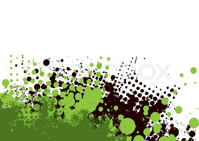 800x569 Grunge Halftone Background In Green And Black With Copy Space