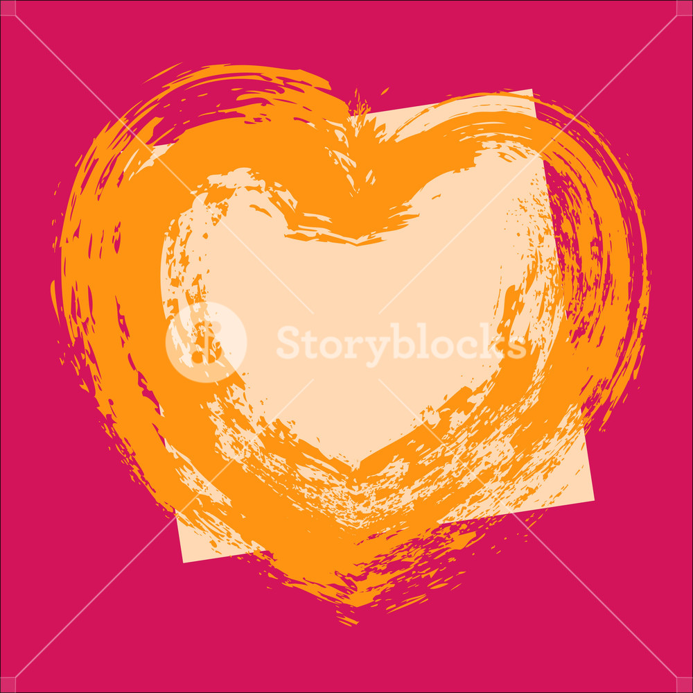 1000x999 Grunge Heart Vector Frame Design Royalty Free Stock Image