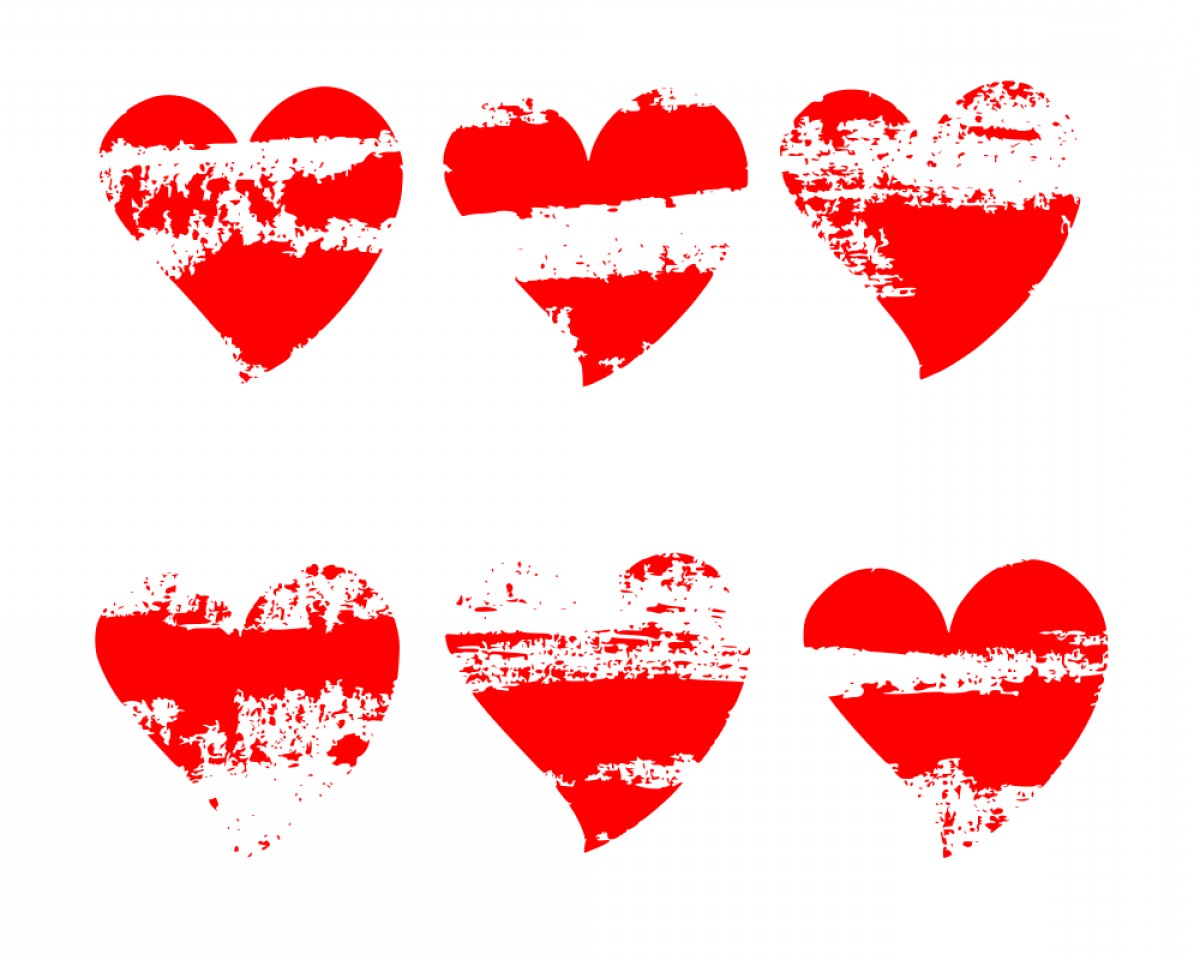 1200x960 Grunge Hearts Vector Eps Svg Png Arenawp
