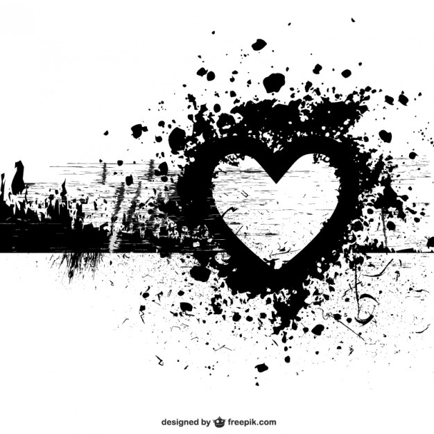 626x626 Black Grunge Heart Background Vector Free Download