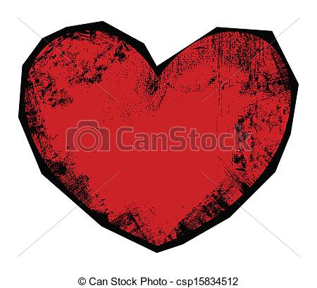 450x409 Drawing Art Of Grunge Heart Vector Banner.
