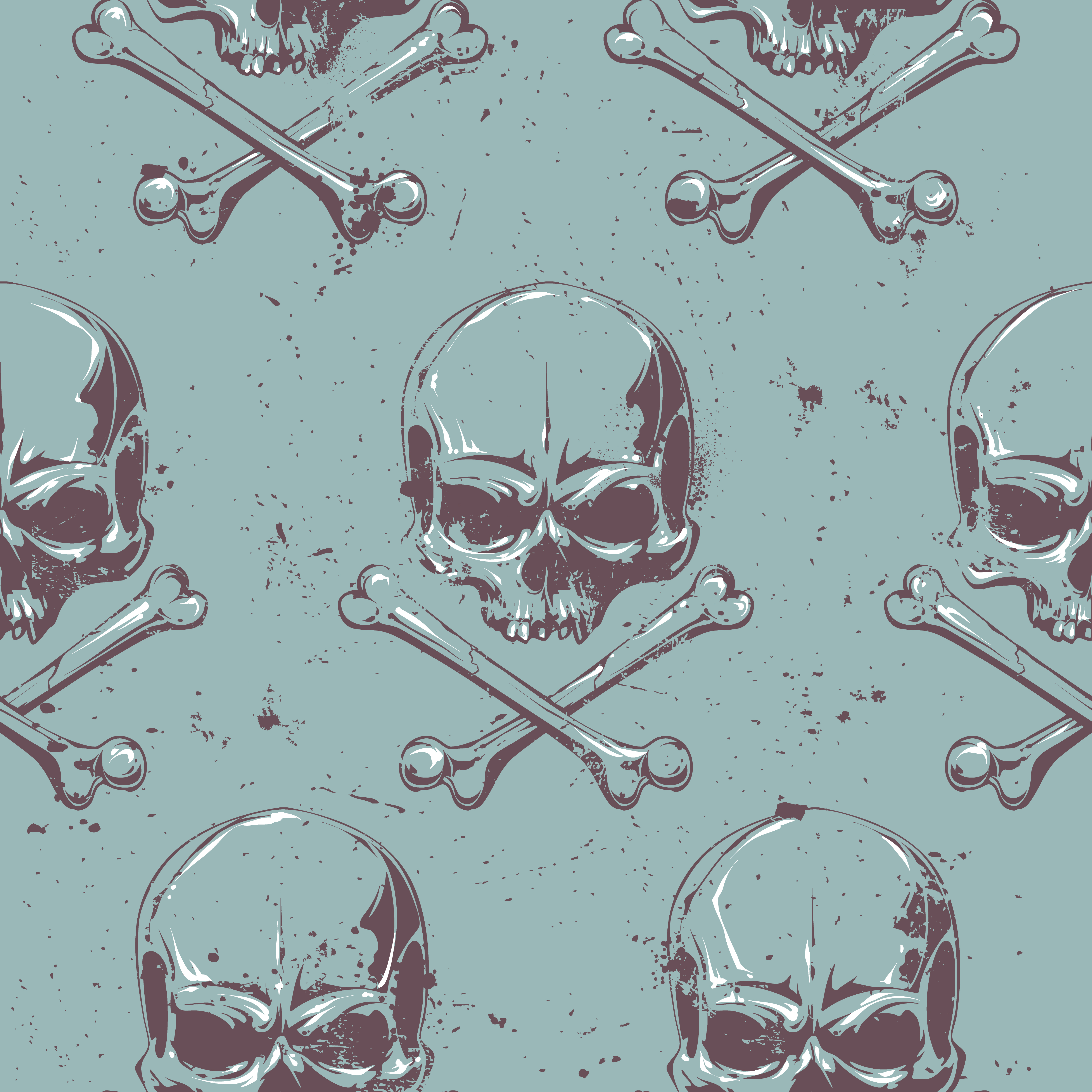 5000x5000 Grunge Skull Pattern Vector Graphics Tshirt Factory