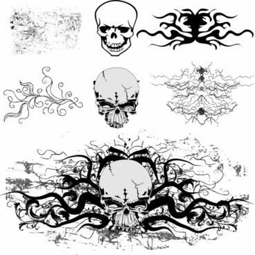 368x368 Vector Grunge Skull Shape Free Vector Download (11,537 Free Vector