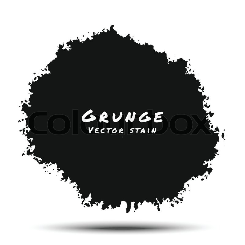 800x800 Black Watercolor Grunge Splatter. Vector Illustration Stock