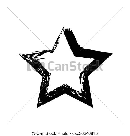 450x470 Grunge Star Vector. Five Pointed Star. Vector Star Symbol. The