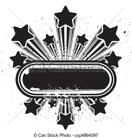 450x470 Star Design Element. Star Vector Grunge Border.