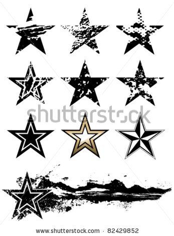 347x470 Vector Grunge Stars Set. Annual Awards 2015 Grunge