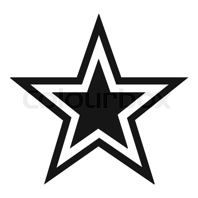 800x800 Vector Illustration Of Big Black Grunge Star. Eps Stock Vector