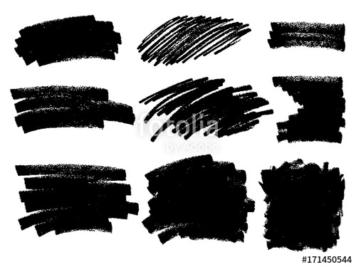 500x375 Painted Grunge Stripes Set. Stock Image And Royalty Free Vector