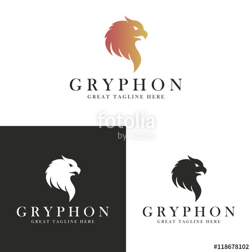 500x500 Gryphon Logo. Gryphon Head. Stock Image And Royalty Free Vector
