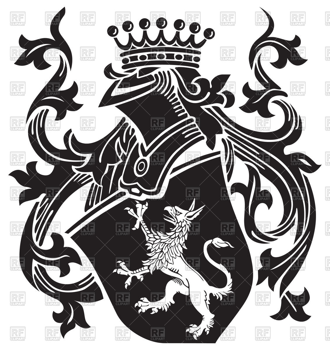 1131x1200 Template Of Royal Heraldic Emblem