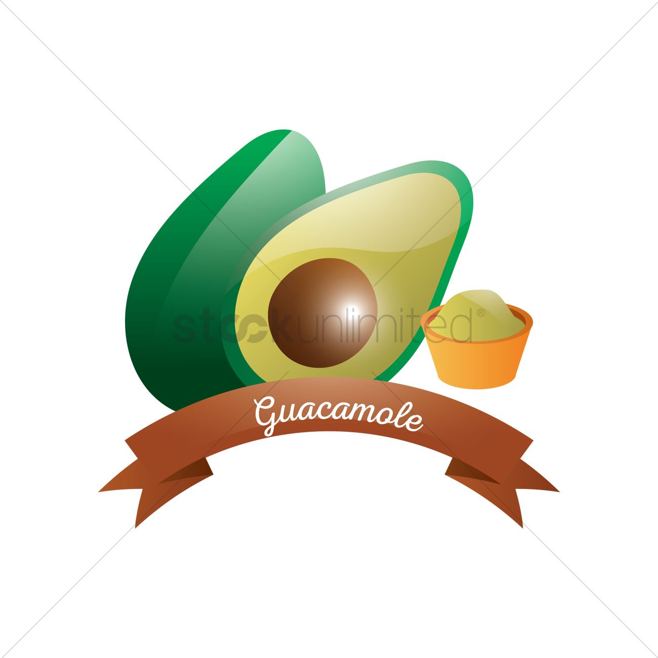 1300x1300 Guacamole Vector Image